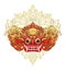 Barong. Traditional ritual Balinese mask. Vector color illustrat