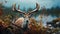 Baroque Animals: A Photo-realistic Close-up Of A Whitetail Deer In Matthias Jung Style