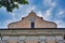 Baroque attic of St. Stephen& x27;s church in Vallabassa town, Dolomite Alps, Italy