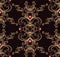 Baroque black and gold vintage background