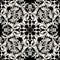 Baroque black and white vector seamless pattern. Damask floral b