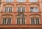 Baroque building with ornate windows in Prague, Czech Republic