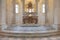 Baroque catholic church altar in Italy. Old interior religious building