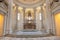 Baroque catholic church altar in Italy. Old interior religious building