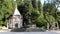 Baroque chapels and the fountain in the gardens of the Sanctuary of Bom Jesus do Monte, Braga, Portugal