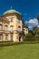 Baroque chateau Buchlovice in the Czech Republic. Classical baroque building. Tourism in Central Europe. Ornamental gardens.