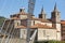 Baroque church with modern bridge. Cangas del Narcea, Spain