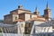 Baroque church and modern bridge. Cangas del Narcea. Spain