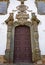 Baroque church portico in Sao Joao del Rei, Brazil