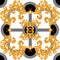 Baroque with circle greek design seamless pattern