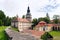 Baroque cistercian Plasy Monastery, Plzen region, Czech Republic, summer day
