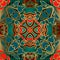 Baroque colorful vector seamless pattern. Tribal ethnic style greek borders. Round greek key meanders mandala. Vintage