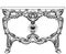 Baroque console table engraved. Vector French Luxury rich intricate ornamented structure. Victorian Royal Style decor