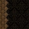 Baroque damask luxury border