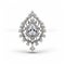 Baroque Diamond Drop Necklace For Engagement Ring