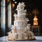 Baroque Elegance - Magnificent Multi-Tiered Wedding Cake