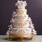 Baroque Elegance - Magnificent Multi-Tiered Wedding Cake