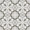 Baroque elegance seamless pattern. Vector black and white vintage background. Repeat isolated design on white. Modern