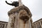 baroque fountain (elephant fountain) in catania in sicily (italy)