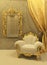 Baroque furniture in a luxurious interior