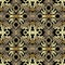 Baroque gold 3d seamless pattern. Greek vintage background.