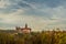 Baroque-Gothic Ksiaz Castle in a dreamy landscape