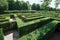 Baroque hedge maze in Schoenbrunn Palace Park. Vienna, Austria, Europe