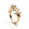 Baroque-inspired Leaf Diamond Ring With Ornamental Flourishes
