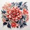 Baroque-inspired Wood Art: Russian Wild Flower Tile Design