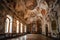 baroque interior with ornate ceiling and intricate painting