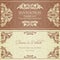 Baroque invitation, brown