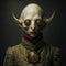Baroque Minimalism A Hyper-realistic Sci-fi Portrait Of A Goblin Humanoid
