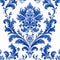 Baroque Opulence: A White And Blue Ornamental Design By Tyler Walpole