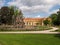 Baroque palace garden with fountain and orangery in Erlangen Bavaria, Germany