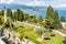 Baroque park garden of island Bella - isola Bella of Lake Maggiore in Italy