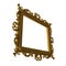 Baroque Picture Frame on white. 3D illustration