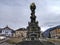 Baroque Plague Column. Holy Trinity Column built on the plague epidemic.  It was built in 1765-72.  In Kremnica.