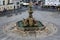 Baroque Residence fountain on Residentplatz in Salzburg. Austria