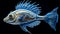 Baroque Sea Fish: A Surrealistic Illustration With Ultra-detailed Realistic Lighting