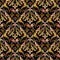 Baroque seamless pattern. Vector ornamental damask background. A