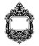 Baroque square frame Vector. French Luxury rich intricate ornaments. Victorian Royal Style mirror decors