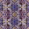 Baroque vector seamless pattern. Tribal ethnic style greek borders. Vintage floral baroque Victorian style violet blue