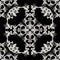 Baroque vintage vector seamless pattern. Black and white monochrome ornamental background. Antique baroque Victorian style frame,