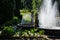 Baroque water fountain in Villa Taranto botanical gardens