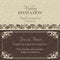 Baroque wedding invitation, brown