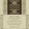 Baroque wedding invitation, brown