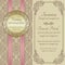 Baroque wedding invitation, gold, brown and beige