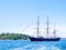 Barque James Craig tall ship sail in Sydney harbor for celebrated International Fleet Review Sydney 2013