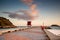 Barra da Tijuca jetty beach on a beatiful afternoon. Long exposure