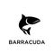 Barracuda fish logo icon designs vector illustration